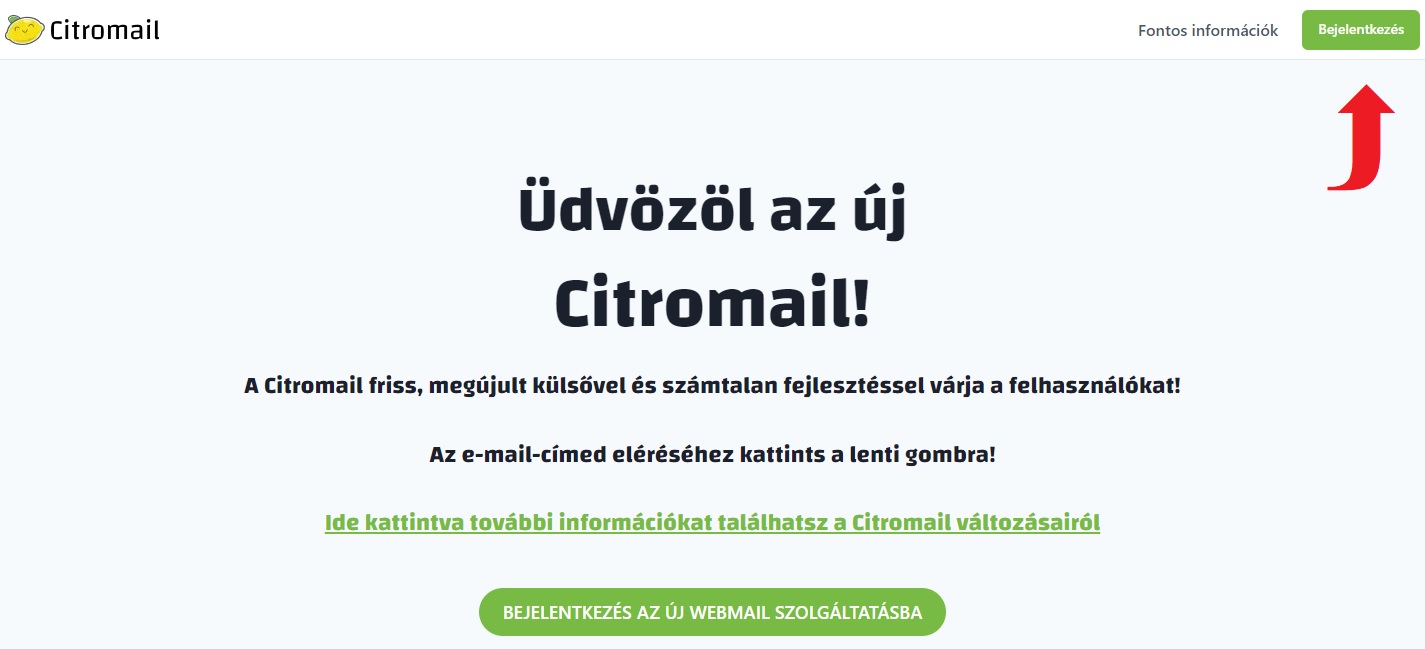 Citromail.hu belépés, bejelentkezés a Citromail felületére