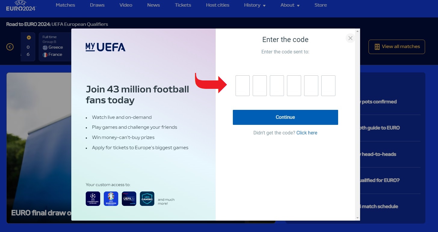 UEFA fiók regisztráció aktiválása online